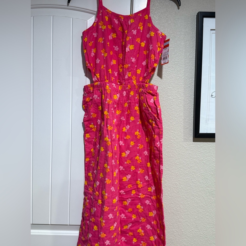 🫐Pink Floral Sleeveless jumpsuit